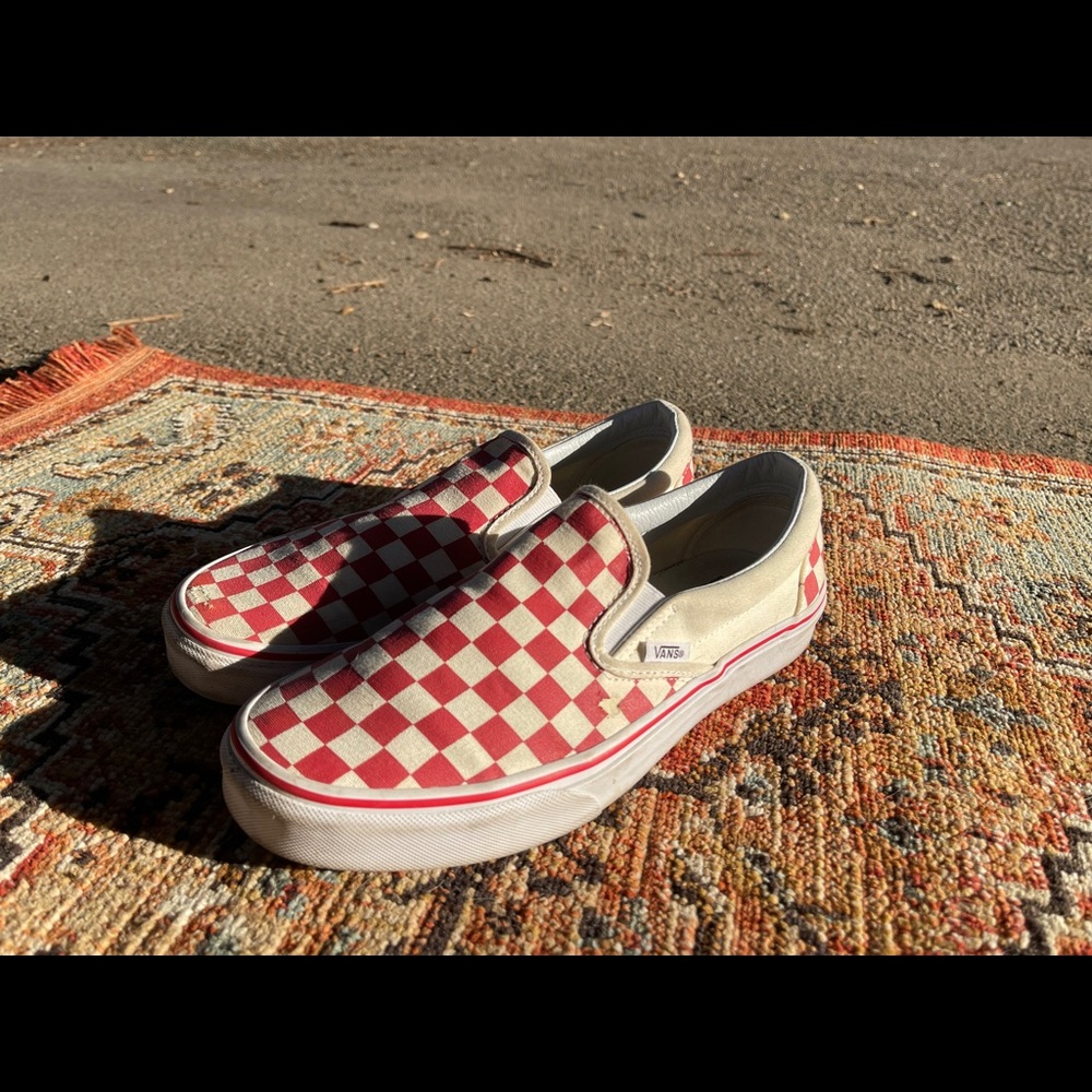 Red Checkerboard Vans
